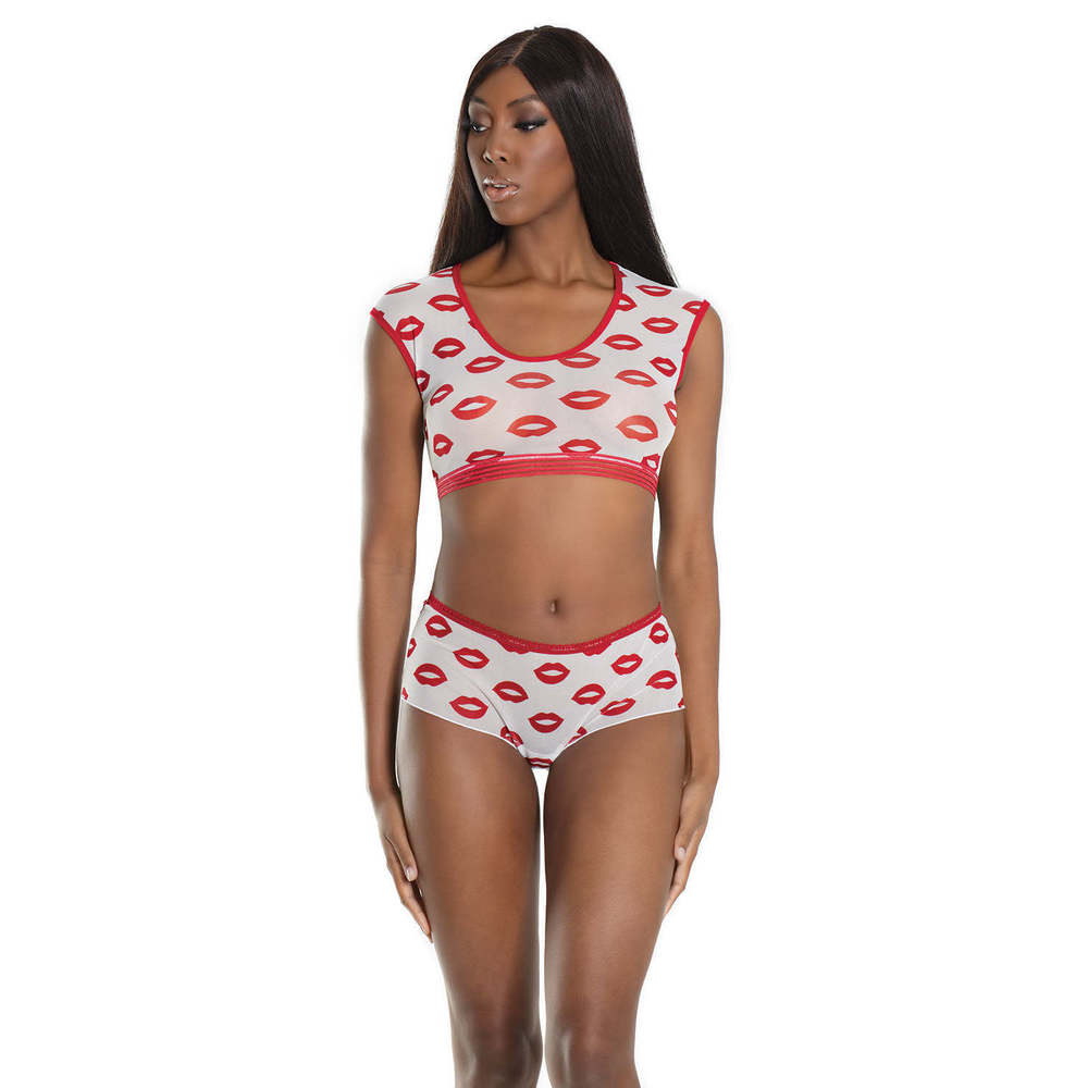 Crop Top & Booty Short- Coquette - 2573